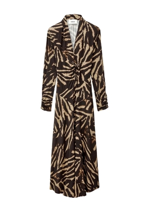 Ba&Sh Zahirah long-sleeve midi dress - Brown