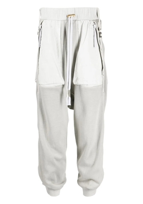 Boris Bidjan Saberi tapered cotton track pants - Grey