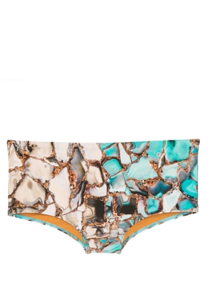 Lygia & Nanny Copacabana graphic-print swimming trunks - Blue