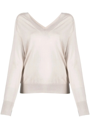 Calvin Klein V-neck wool jumper - PE9 SILVER GRAY