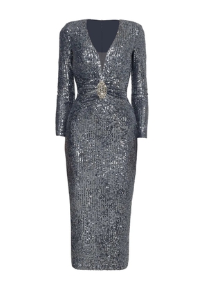 NISSA sequined midi dress - Grey