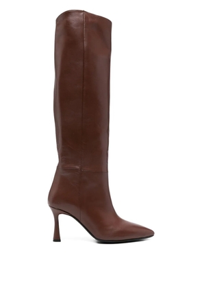 L Arianna 75mm leather knee-high boots - Brown