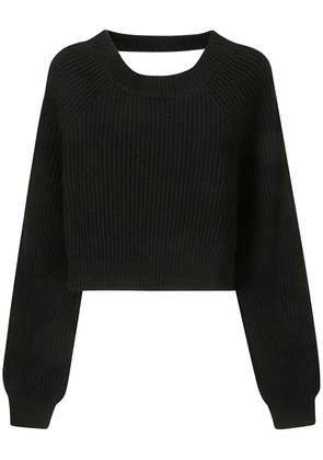 Yohji Yamamoto backless cropped top - Black