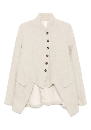 Forme D'expression distressed off-centre blazer - Neutrals