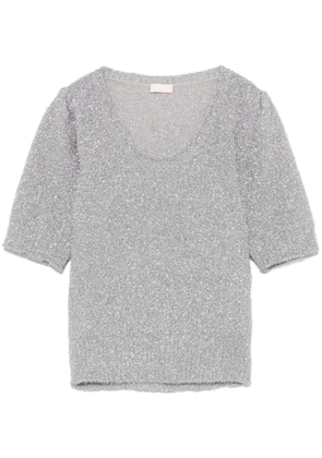 LIU JO lurex T-shirt - Grey