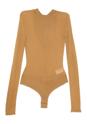 Patrizia Pepe hooded wool bodysuit - Neutrals