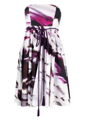Gemy Maalouf off-shoulder flared midi dress - Purple