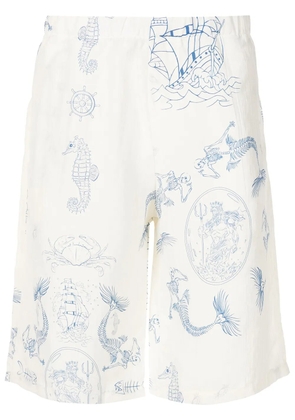 Amir Slama graphic-print track shorts - White