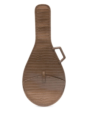 Lacoste croc-embossed racket bag - Brown