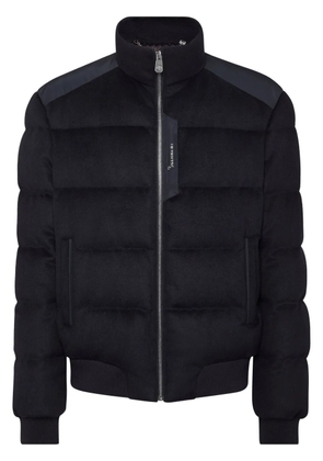 Billionaire logo-patch wool padded jacket - Blue