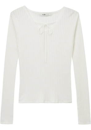 b+ab ribbed-knit top - White