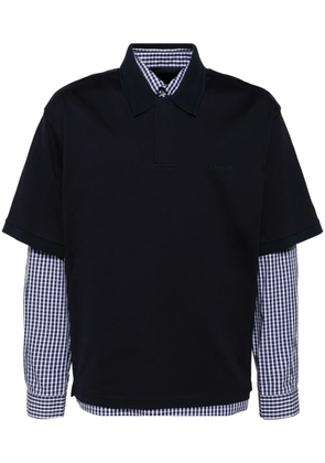 CROQUIS spliced long-sleeves top - Blue