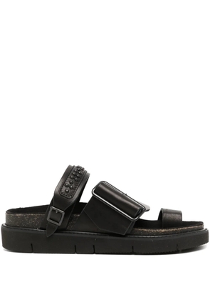 Y's Tanned stud-embellished sandals - Black