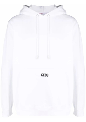GCDS logo-print cotton hoodie - White