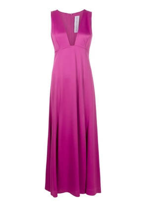 Gloria Coelho plunging V-neck midi dress - Purple