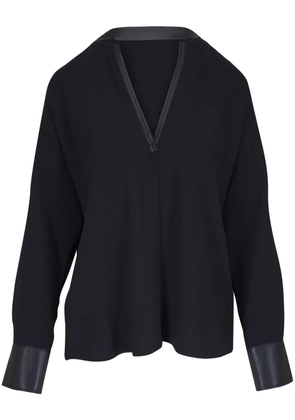 Vince satin-trim blouse - Black