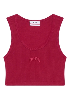 GCDS logo-embroidered tank top