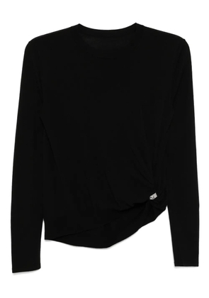 LESS draped knitted top - Black