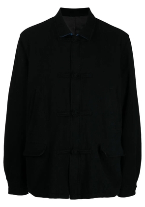 Undercover spread-collar wool jacket - Black