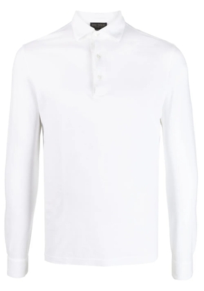 Dell'oglio long-sleeve cotton polo shirt - White