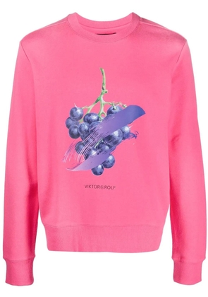 Viktor & Rolf grape-print cotton sweatshirt - Pink