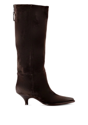 Elena Iachi 45mm pointed-toe zip-up boots - Blue