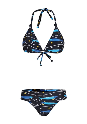 Brigitte sardines-print bikini - Blue