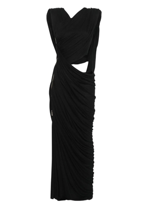 MITILIANE COUTURE draped-detail gown - Black