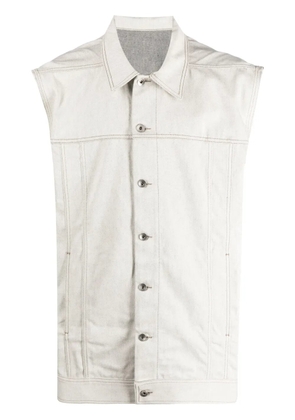 Rick Owens DRKSHDW sleeveless cotton denim vest - Grey