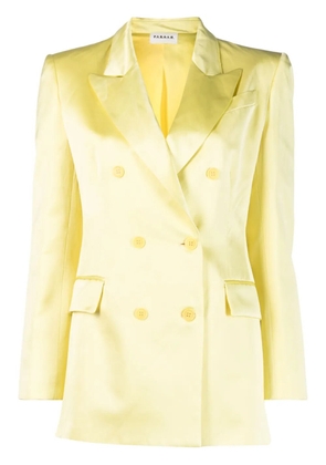 P.A.R.O.S.H. satin-finish double-breasted blazer - Yellow