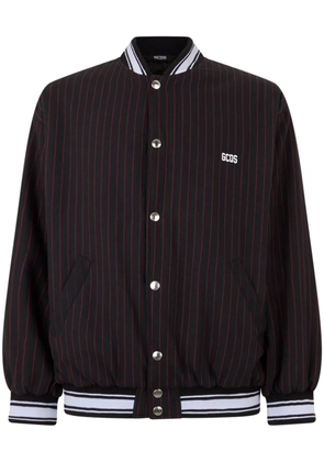 GCDS Pinstripe Clown bomber jacket - Black