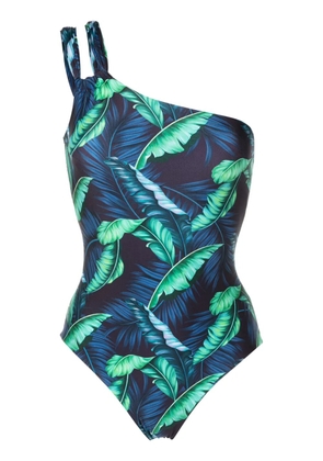 Lygia & Nanny Miusha leaf-print swimsuit - Blue