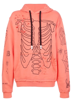 Haculla Sing distressed graphic hoody - Orange