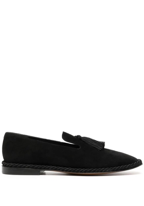 Clergerie tassel-detail suede loafers - Black