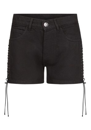 Ludovic de Saint Sernin lace-up denim shorts - Black
