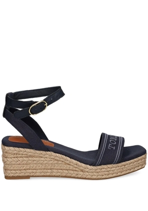 Tommy Hilfiger wedge-heeled espadrilles - Blue
