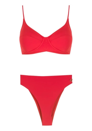 Brigitte high-leg bikini set - Red