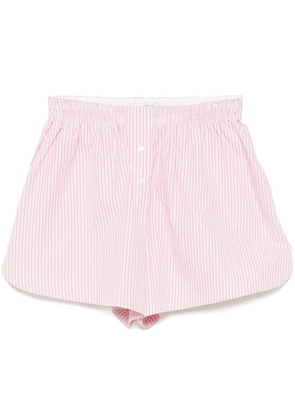 Lacoste striped poplin shorts - Pink