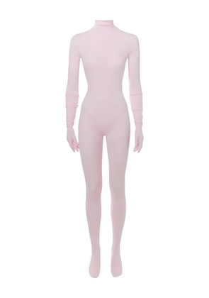 Lika high-neck gloved bodysuit - Pink