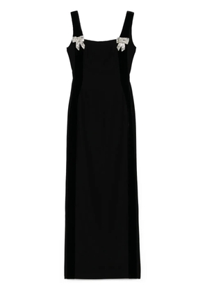 Dina Melwani bow-detail maxi dress - Black