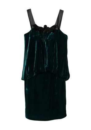 Gemy Maalouf sleeveless velvet dress - Blue