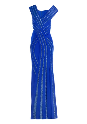 Gaby Charbachy pleated gown - Blue