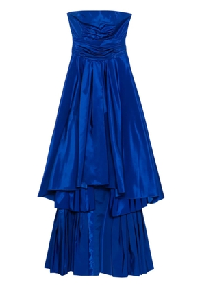 Saiid Kobeisy strapless taffeta dress - Blue