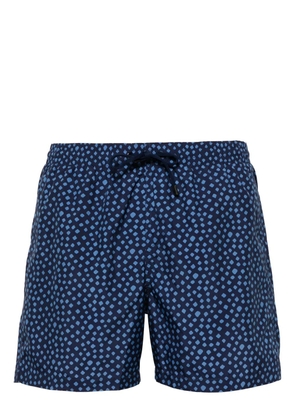 Canali geometric-pattern swim shorts - Blue
