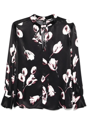 BOSS floral-print blouse - Black