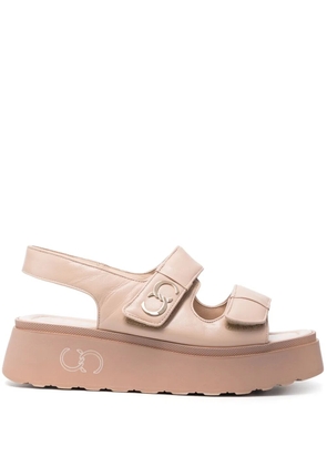 Casadei double-strap platform sandals - Neutrals