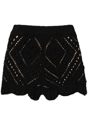 TWINSET openwork shorts - Black