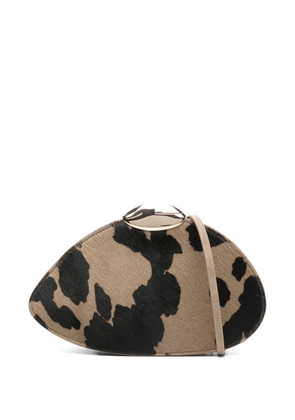 Benedetta Bruzziches animal-print clutch bag - Neutrals