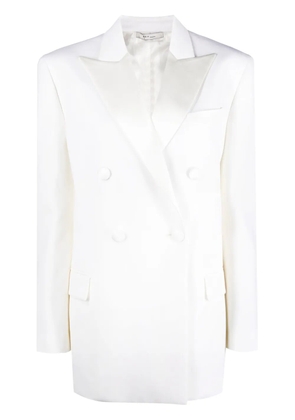 REV virgin wool double-breasted coat - White