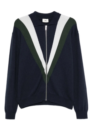 Autry v-neck zip-front cardigan - Blue